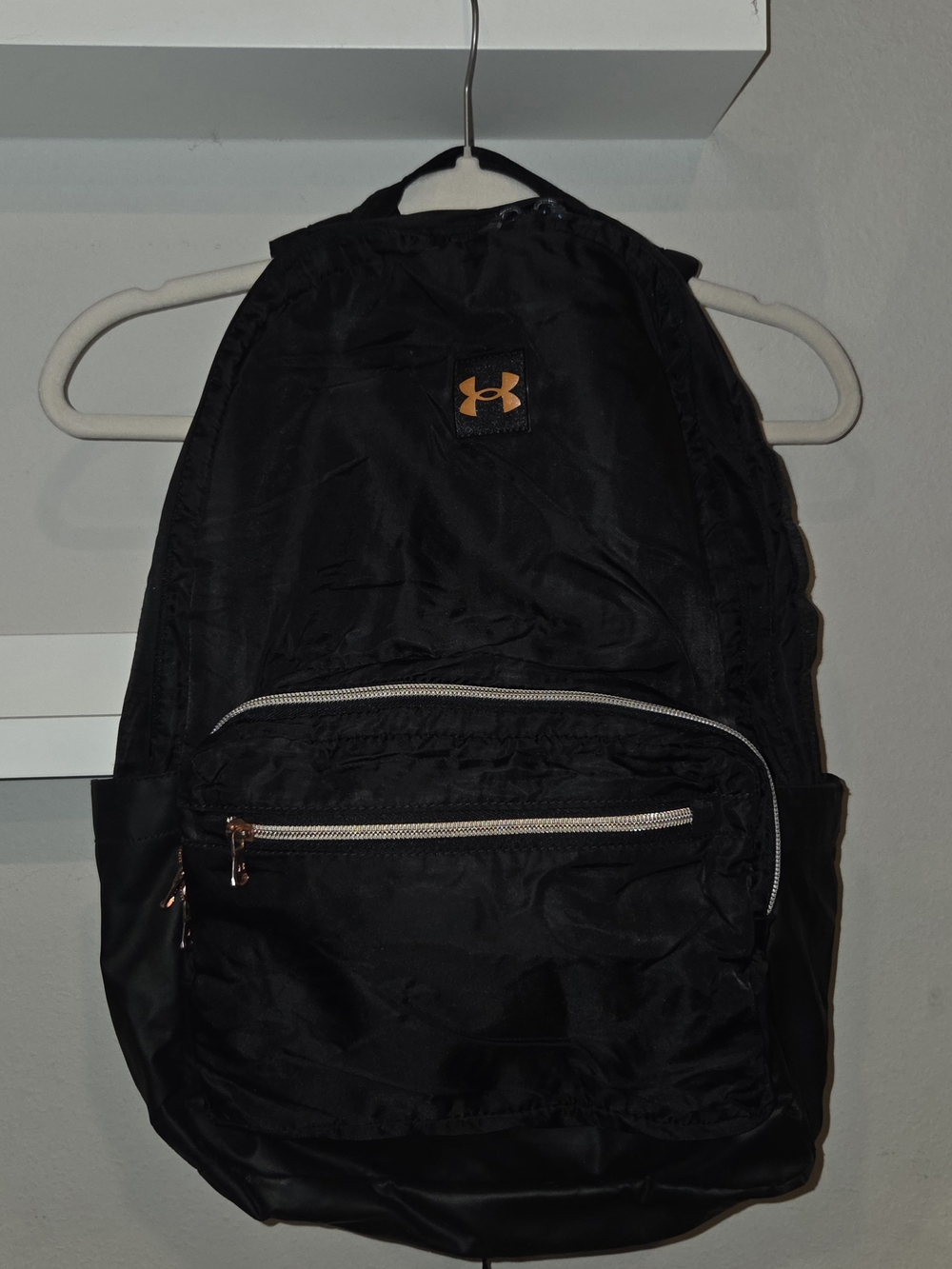 Under Armour Black Backpack with Orange Logo Accent
